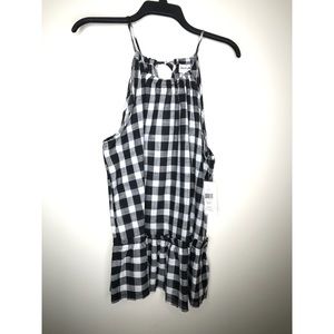 For The Republic Gingham Halter in Black